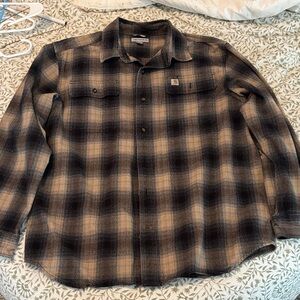 Carhartt Black and Tan Checkered Shirt
